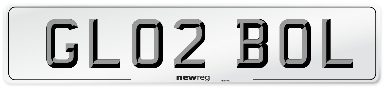 GL02 BOL Number Plate from New Reg